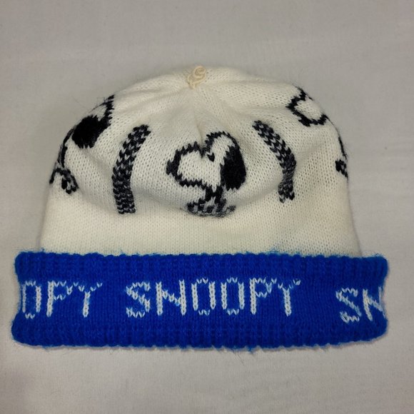 Peanuts Snoopy Toque Vintage 70s 80s Winter Hat Ski Knit cap Toddler - Picture 1 of 1